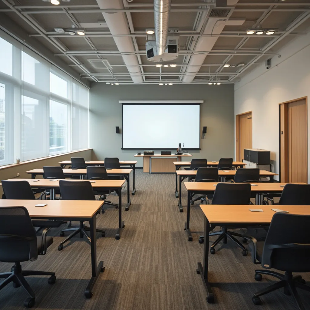 Aula moderna para cursos presenciales